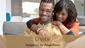  Presentation with home - Beautiful PPT layouts featuring portrait-of-loving-couple backdrop and a coral colored foreground