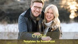  Presentation with walk - PPT layouts with portrait-of-loving-newly-engaged background and a tawny brown colored foreground