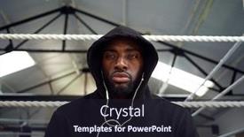  Presentation with boxing ring - PPT theme featuring portrait-of-male-boxer-training background and a wine colored foreground