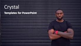  Presentation with boxer - Slide set enhanced with portrait-of-male-boxer background and a dark gray colored foreground