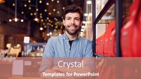  Presentation with coffee shop - Amazing theme having portrait-of-male-coffee-shop backdrop and a coral colored foreground
