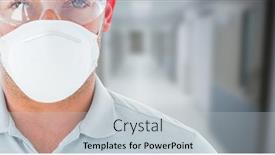  Presentation with public health covid - Theme consisting of portrait-of-male-doctor-wearing background and a light gray colored foreground