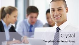  Presentation with executive martin luther king j - PPT theme consisting of portrait of male executive using background and a  colored foreground