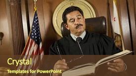 Presentation with judge - PPT layouts featuring portrait of male judge sitting background and a  colored foreground