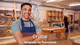  Presentation with apprenticeship - Beautiful presentation featuring portrait-of-male-student-studying backdrop and a red colored foreground