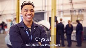  Presentation with apprenticeship - Slides enhanced with portrait-of-male-student background and a wine colored foreground