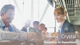  Presentation with cargo insurance man and passenger - Slide set with portrait-of-man-giving background and a coral colored foreground