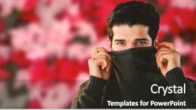  Presentation with life journey road map - Cool new slides with portrait of man hiding face backdrop and a dark gray colored foreground