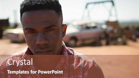  Presentation with petrol station - Audience pleasing PPT theme consisting of portrait-of-man-standing backdrop and a tawny brown colored foreground