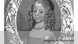  Presentation with princess - PPT layouts having portrait-of-maria-princess background and a light gray colored foreground