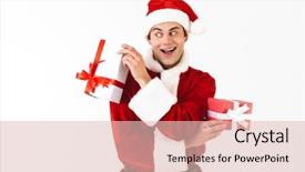  Presentation with masculine - Cool new PPT theme with portrait of masculine man 30s backdrop and a lemonade colored foreground