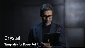  Presentation with older adult - Slide set having portrait-of-mature-businessman-using background and a wine colored foreground