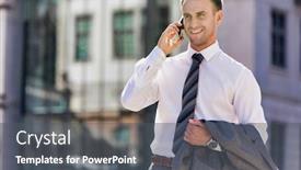  Presentation with pavement - Theme featuring portrait-of-mature-confident-businessman background and a dark gray colored foreground