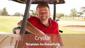  Presentation with red gold green field - PPT theme featuring portrait-of-mature-man-playing background and a red colored foreground