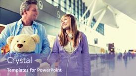  Presentation with flare - Presentation theme having portrait-of-mature-man-pushing background and a violet colored foreground