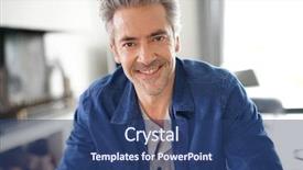  Presentation with relaxing - Beautiful PPT layouts featuring portrait of mature man relaxing at home backdrop and a ocean colored foreground