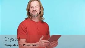  Presentation with long hair man - 