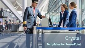  Presentation with pilot - Amazing theme having portrait-of-mature-pilot-talking backdrop and a ocean colored foreground