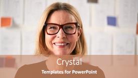  Presentation with designs - Slides consisting of portrait-of-mature-woman-standing background and a coral colored foreground