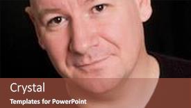  Presentation with aged - Colorful slides enhanced with portrait-of-middle-aged-man backdrop and a red colored foreground