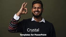  Presentation with aged - PPT theme having portrait-of-middle-aged-positive background and a black colored foreground