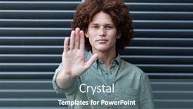  Presentation with race - Slide set consisting of portrait-of-mixed-race-man background and a ocean colored foreground