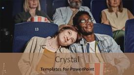  Presentation with modern - Slides featuring portrait-of-modern-lovey-dovey background and a coral colored foreground