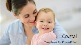  Presentation with mother baby - Audience pleasing theme consisting of portrait of mother cuddling her backdrop and a lemonade colored foreground