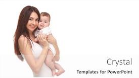  Presentation with mother child - Slide set with portrait of mother and her little child in white happy family concept mother holding cute baby isolated on white background motherhood and children concept close up background and a white colored foreground