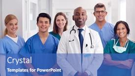  Presentation with multi cultural - Cool new theme with portrait-of-multi-cultural-medical backdrop and a teal colored foreground