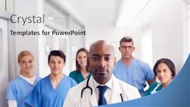  Presentation with multi cultural - Amazing theme having portrait-of-multi-cultural-medical backdrop and a light gray colored foreground