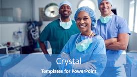  Presentation with multi cultural - Cool new slides with portrait-of-multi-cultural-surgical backdrop and a teal colored foreground