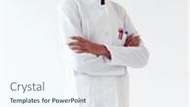  Presentation with senior worker - Presentation featuring portrait-of-muslim-female-nurse background and a sky blue colored foreground