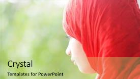  Presentation with muslim - Amazing presentation having portrait of muslim girl backdrop and a  colored foreground