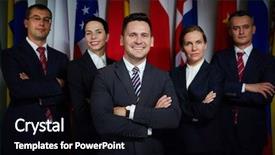 Presentation with national - Cool new presentation with portrait of national business team backdrop and a black colored foreground