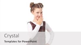  Presentation with school - Audience pleasing slide set consisting of portrait-of-naughty-little-girl backdrop and a white colored foreground