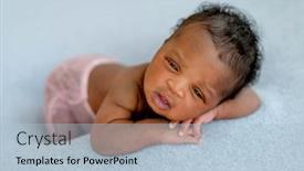  Presentation with newborn - Theme enhanced with portrait-of-newborn-with-open background and a light blue colored foreground