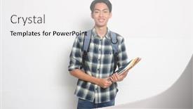  Presentation with holding hands - Slide deck consisting of portrait-of-nice-content-attractive background and a white colored foreground