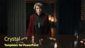  Presentation with psychic - Slides having portrait-of-old-mature-gypsy background and a wine colored foreground