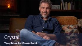  Presentation with older adult - Cool new theme with portrait-of-older-man backdrop and a ocean colored foreground