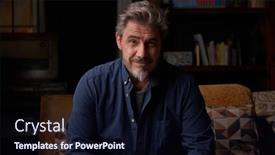  Presentation with older adult - Cool new PPT theme with portrait-of-older-man backdrop and a wine colored foreground