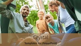  Presentation with children parents - Slides consisting of portrait-of-parents-sitting background and a coral colored foreground