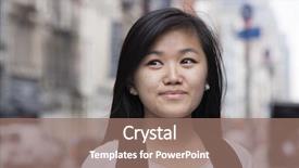  Presentation with pedestrian - Theme enhanced with portrait of pedestrian in city background and a coral colored foreground