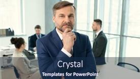  Presentation with black business - Amazing slide set having portrait-of-pensive-handsome-mature backdrop and a navy blue colored foreground