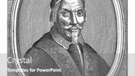  Presentation with pope - Theme enhanced with portrait-of-pope-clement-x background and a gray colored foreground