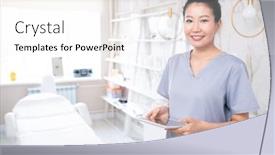  Presentation with medical procedure - Audience pleasing PPT layouts consisting of portrait-of-positive-attractive-asian backdrop and a white colored foreground