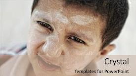  Presentation with poverty - Amazing presentation theme having portrait of poverty little poor backdrop and a coral colored foreground