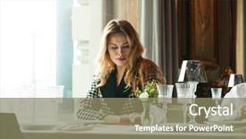  Presentation with sexy - Cool new slides with portrait of pretty sexy young backdrop and a  colored foreground