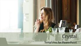  Presentation with mens fashion portrait - PPT theme featuring portrait of pretty sexy young background and a mint green colored foreground