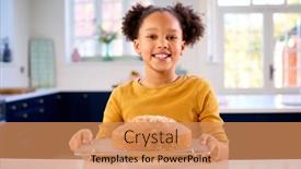  Presentation with sprinkles - Slides featuring portrait-of-proud-girl background and a coral colored foreground